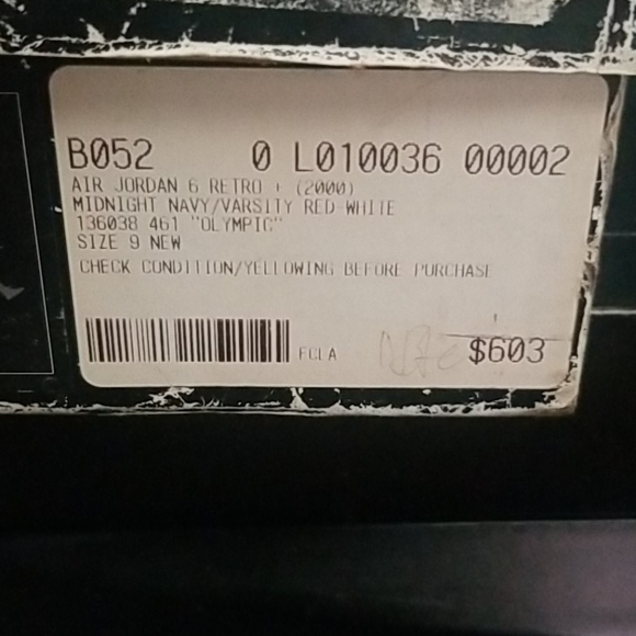 Jordan retro 6 (olympics)2000 release - Picture 2 of 8